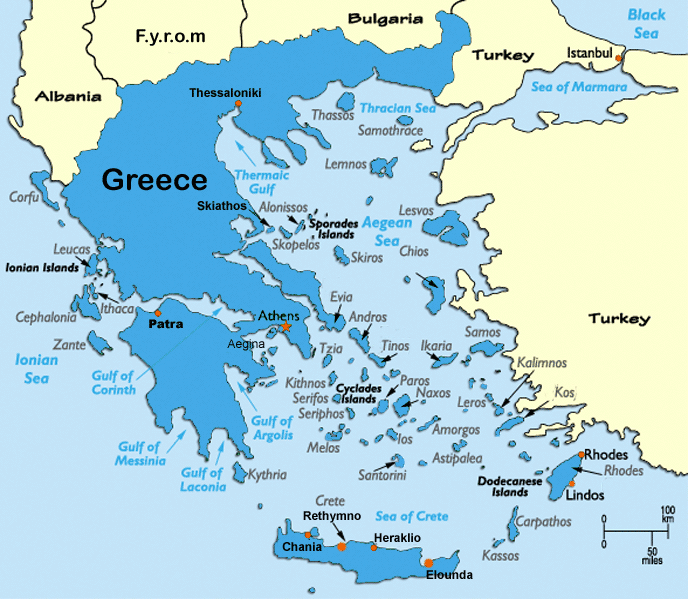 map of greek islands in english